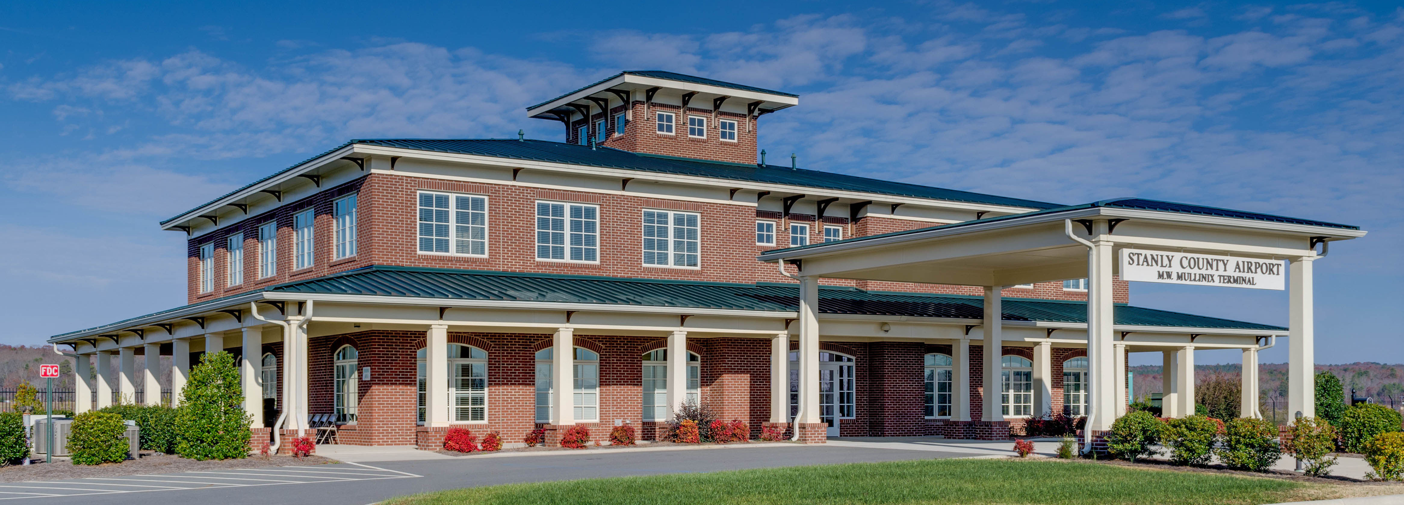 Charlotte real estate photography. Commercial photograph of the Stanly County Airport, in Stanly County North Carolina.